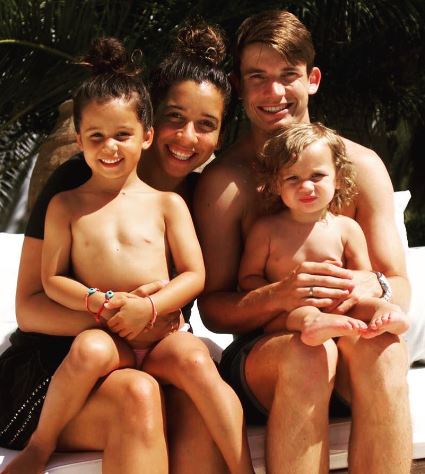 Ricarda Kilian and Marten De Roon with their lovely daughters Linn-Sophie and Evie